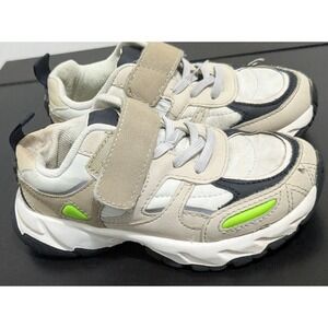 Zara Kids Chunky Sneakers  Size 11 US Beige White Neon Green‎ Shoes Boys  Lq